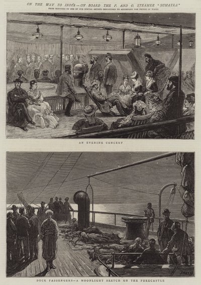 On the Way to India, on Board the P and O Steamer Sumatra by Joseph Nash